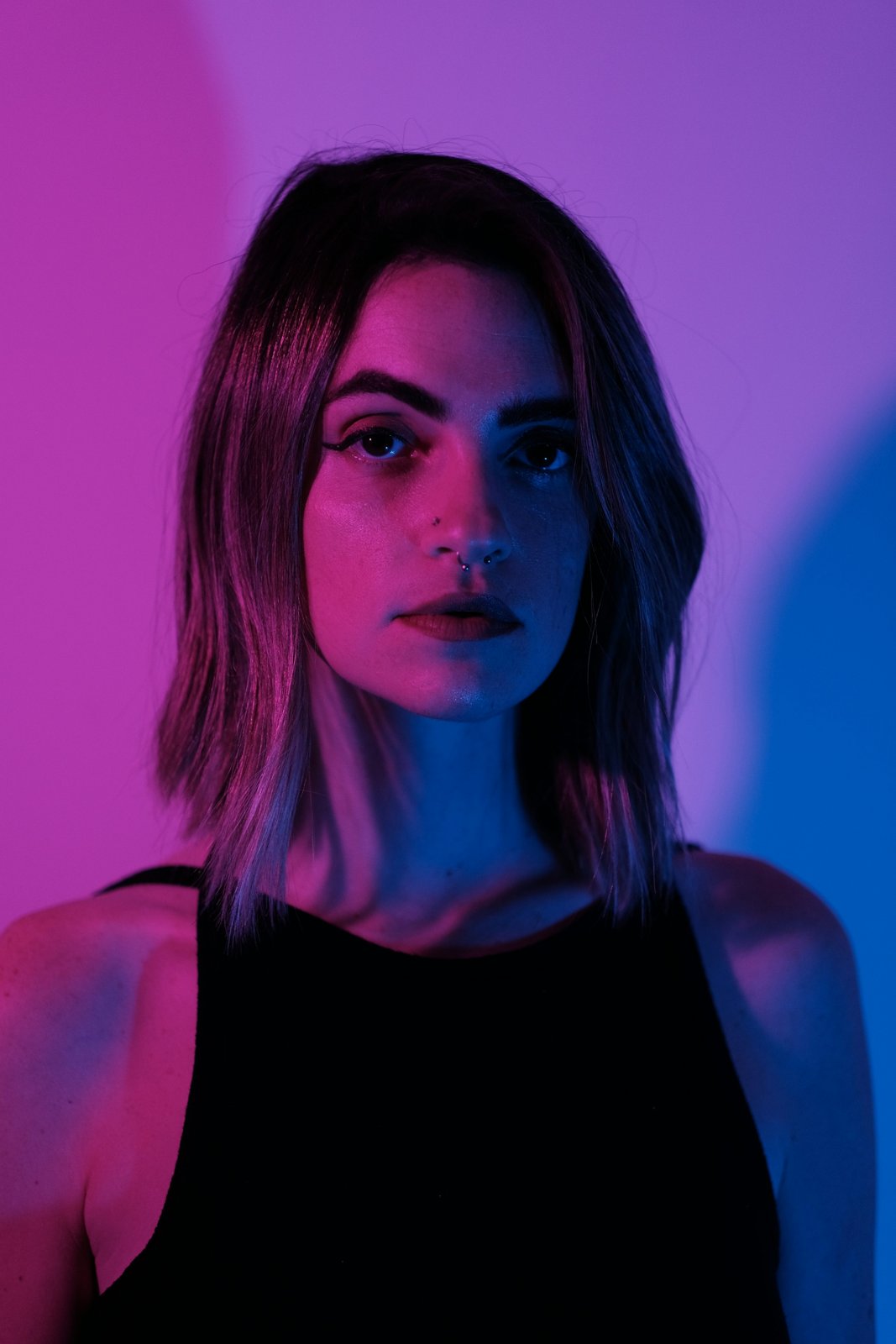 Sample neon-lit portrait